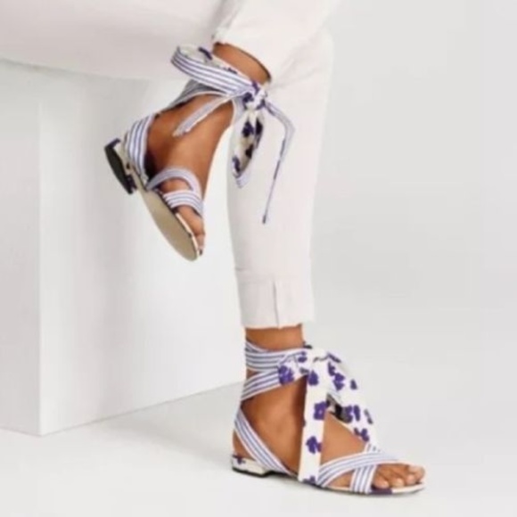 CAbi Shoes - CAbi Spring 2018 Watercolor Tied Up Sandal